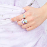 WAVE STACKING RING ~ IN BLUE IRIS