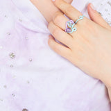 WAVE STACKING RING ~ IN BLUE IRIS