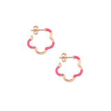 B MINI GOLD AND HOT PINK EARRINGS