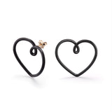 BIG LOVE EARRINGS IN BLACK