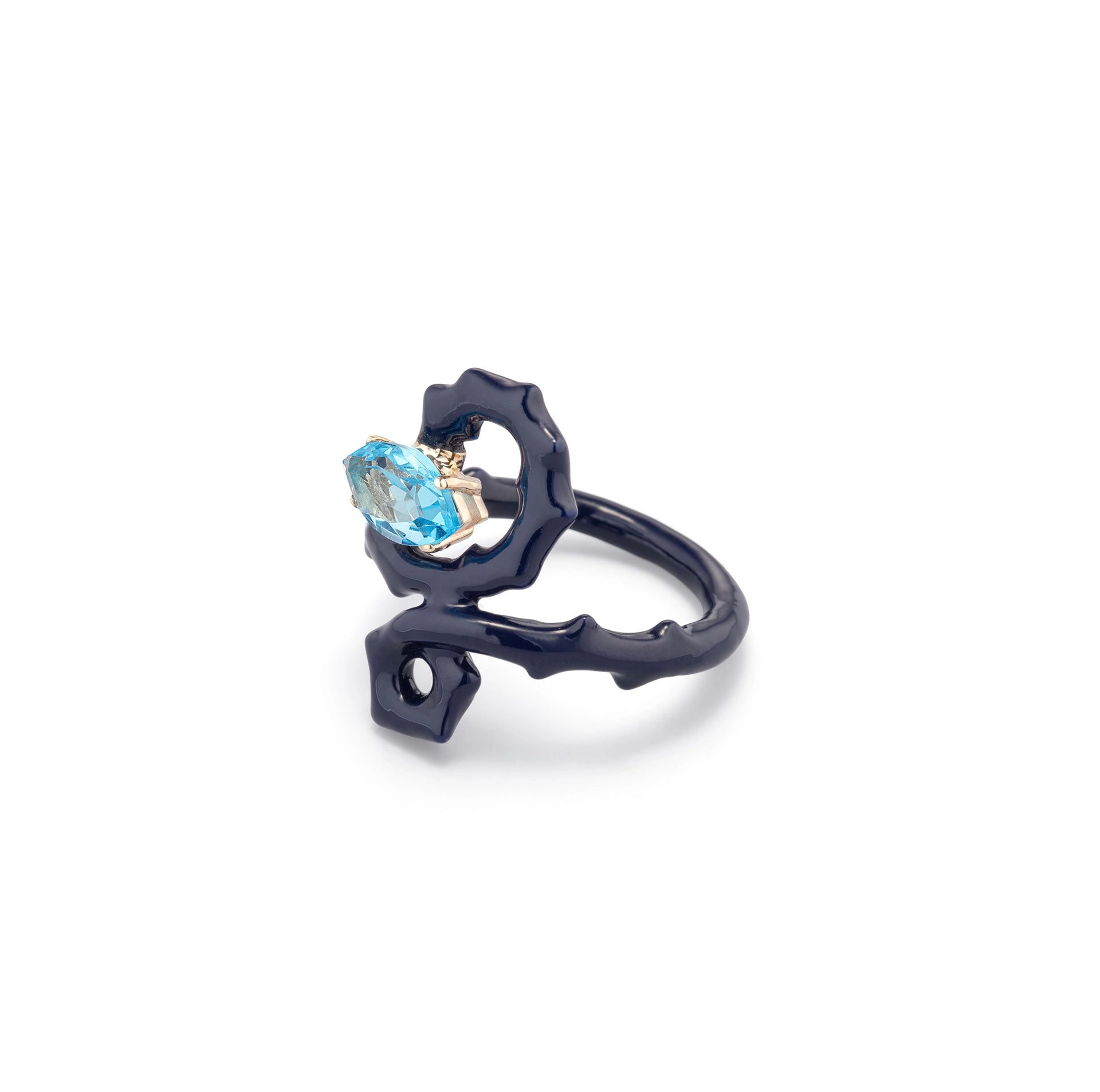 BABY SPINE RING IN NAVY BLUE