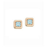 CANDY SQUARE EARRINGS ~ WITH TOPAZ