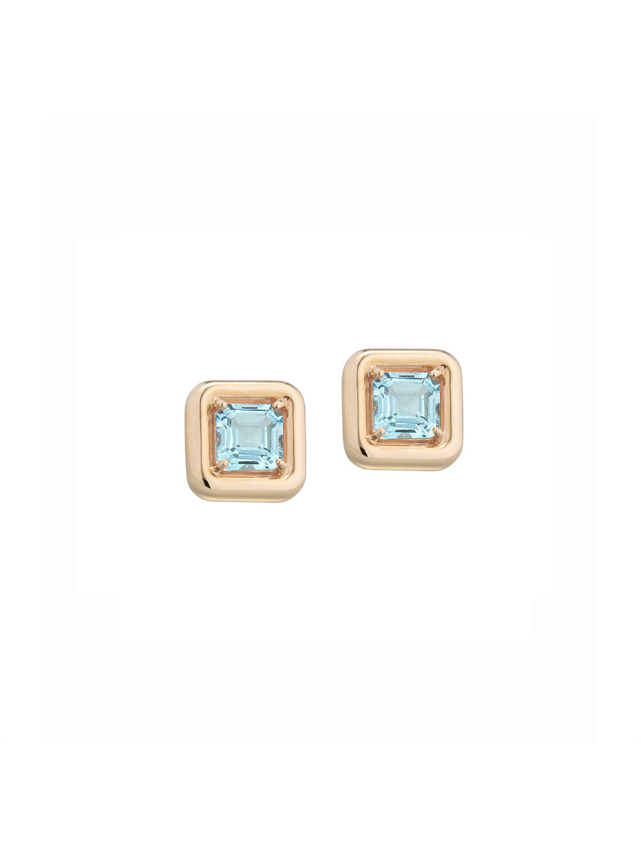 CANDY SQUARE EARRINGS WITH TOPAZ