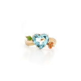 MOCKTAIL RING WITH HEART AQUAMARINE