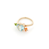 MOCKTAIL RING WITH HEART AQUAMARINE