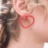 BIG LOVE EARRINGS IN RED