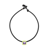 POP CHOKER ~ WITH SQUARE IN CANDY SETTING IN LIME