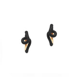 MINI LOOP HUGGIES EARRINGS ~ IN BLACK