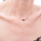 BABY HEART DIAMOND NECKLACE IN BLACK