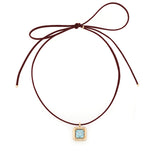 CHOKER ~ WITH TOPAZ PENDANT