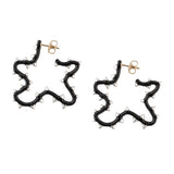 STUDDED STELLA EARRINGS IN BLACK