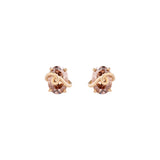DIAMOND STUD EARRINGS WITH OVAL BROWN DIAMONDS