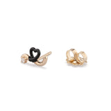 BABY HEART SINGLE EARRING IN BLACK