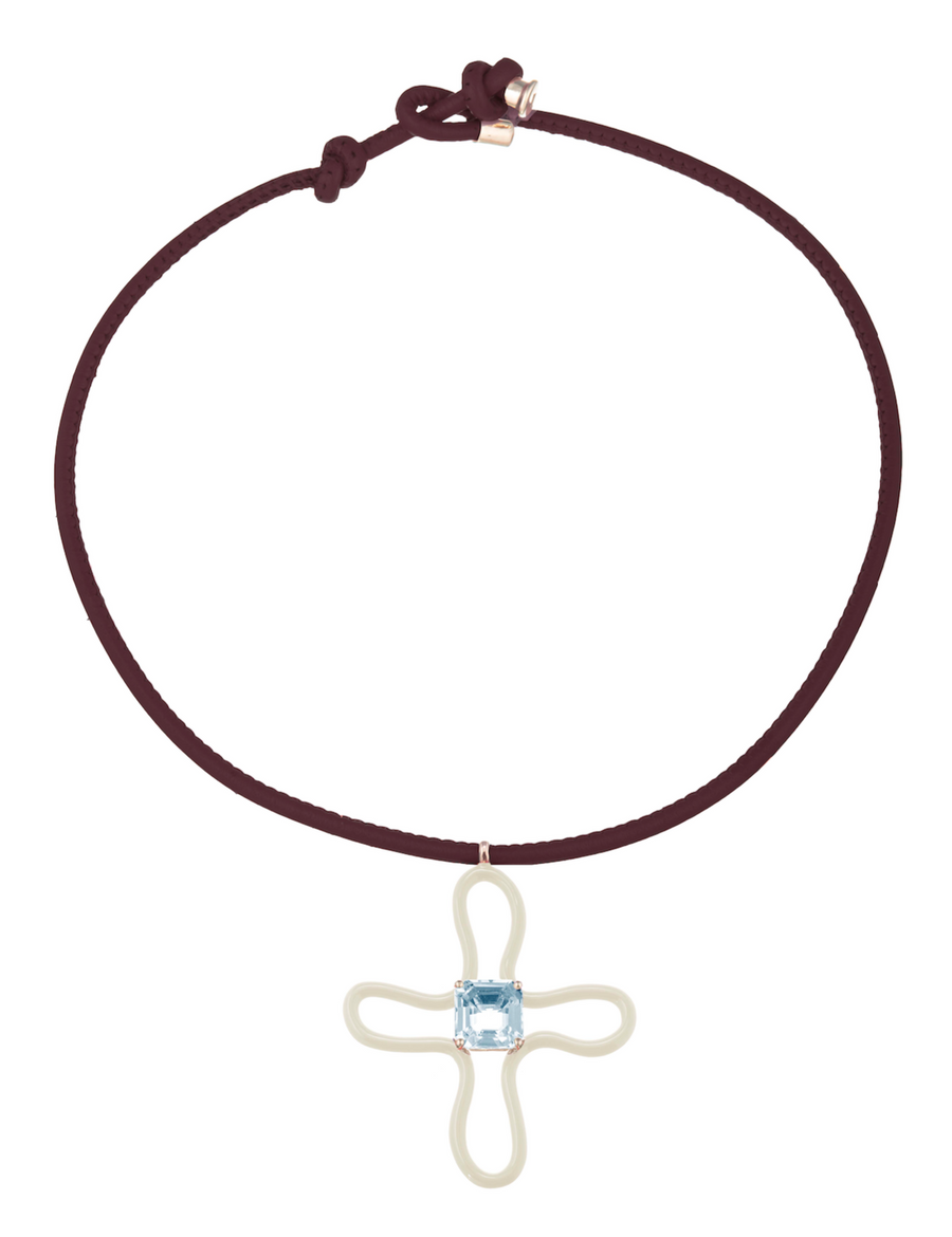 POP CHOKER WITH LUCKY FLOWER PENDANT IN PANNA