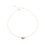 BABY HEART DIAMOND NECKLACE IN RED