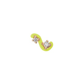 MINI LOOP SINGLE EARRING ~ IN LIME GREEN