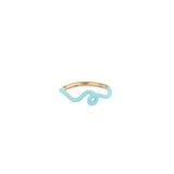 WAVE STACKING RING ~ IN BLUE IRIS