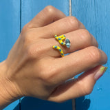 BABY VINE RING "BLUE STARFISH"
