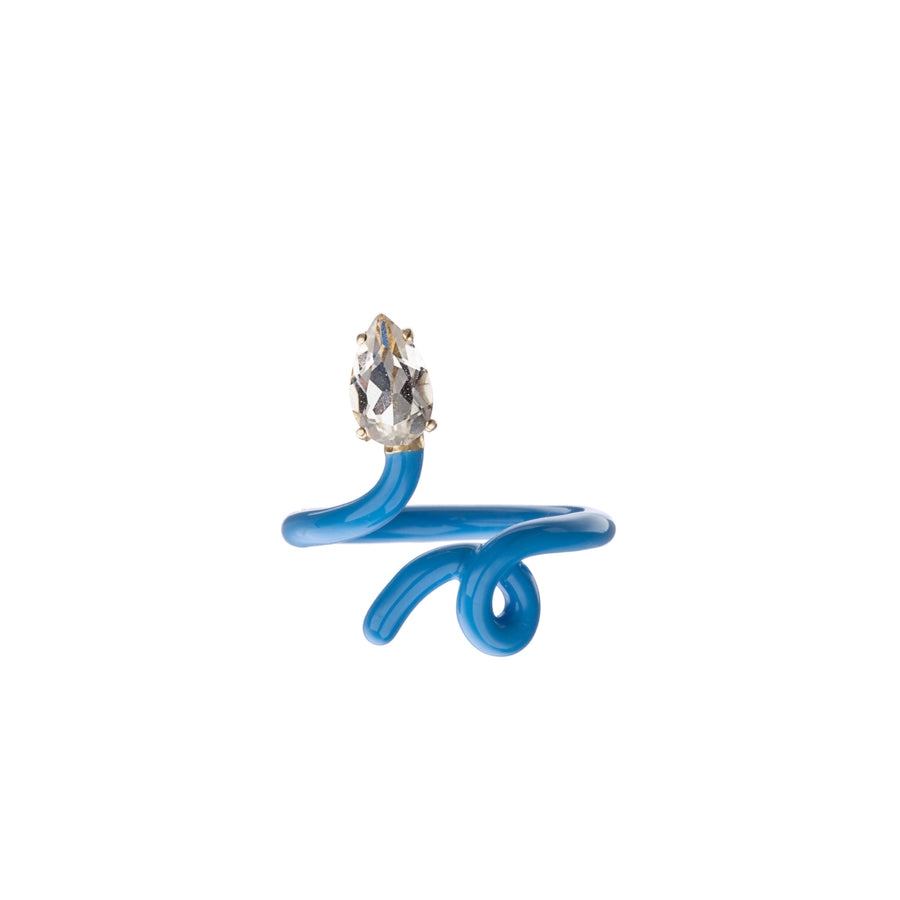 BABY VINE TENDRIL RING IN TURQUOISE