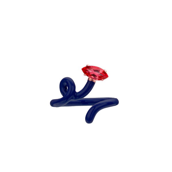 BABY VINE RING ~ IN DARK NAVY – Bea Bongiasca