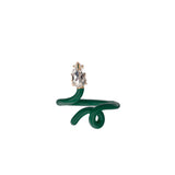 BABY VINE RING ~ IN EMERALD GREEN