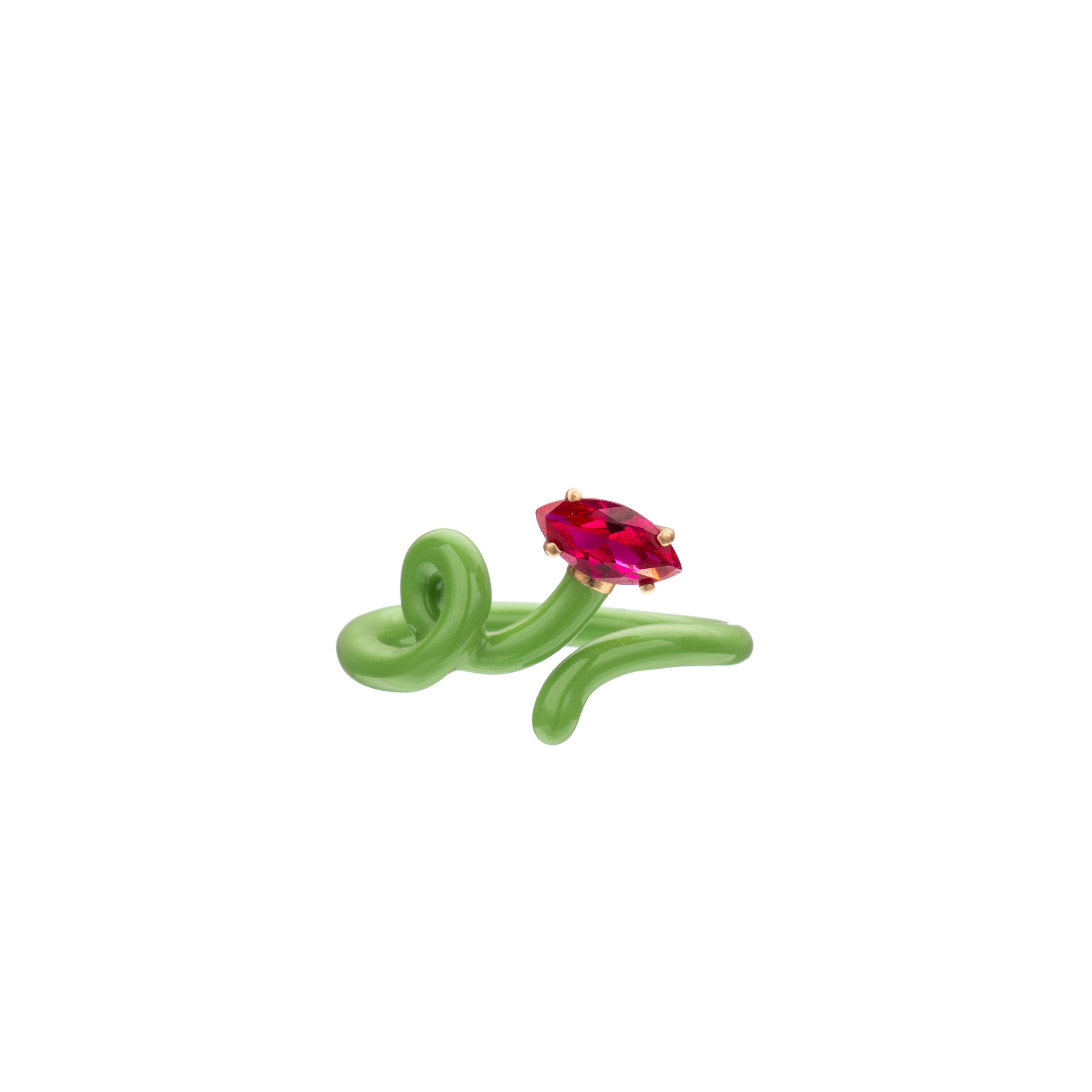 Bea Bongiasca White Baby Vine Tendril Ring