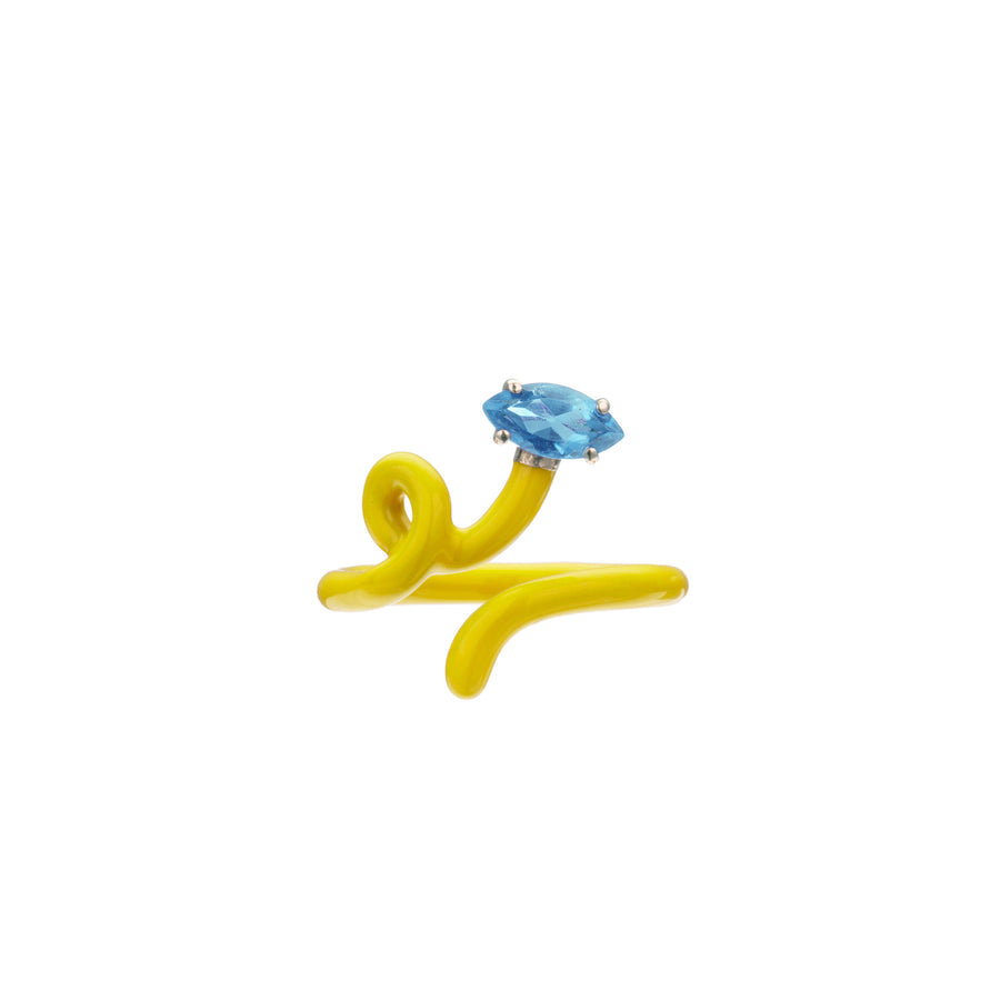 BABY VINE TENDRIL RING IN YELLOW