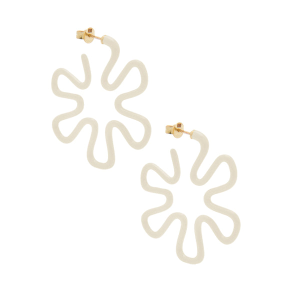 人気急上昇中☆Bea Bongiasca Flower Earrings in White FLOWER EARRINGS ~ IN WHITE – Bea Bongiasca
