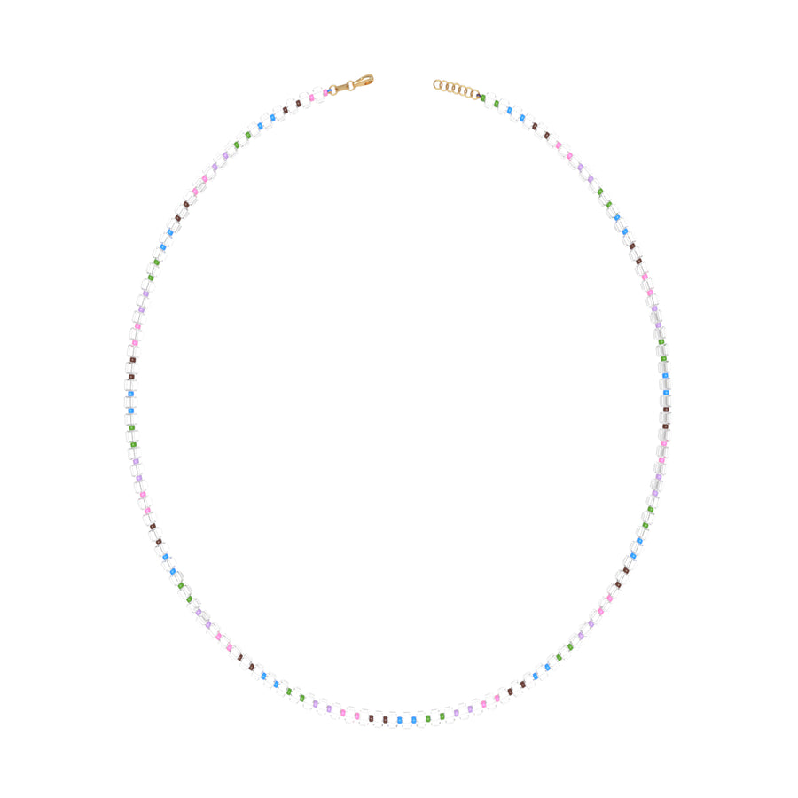 B MULTI BEADED SUPER LONG NECKLACE