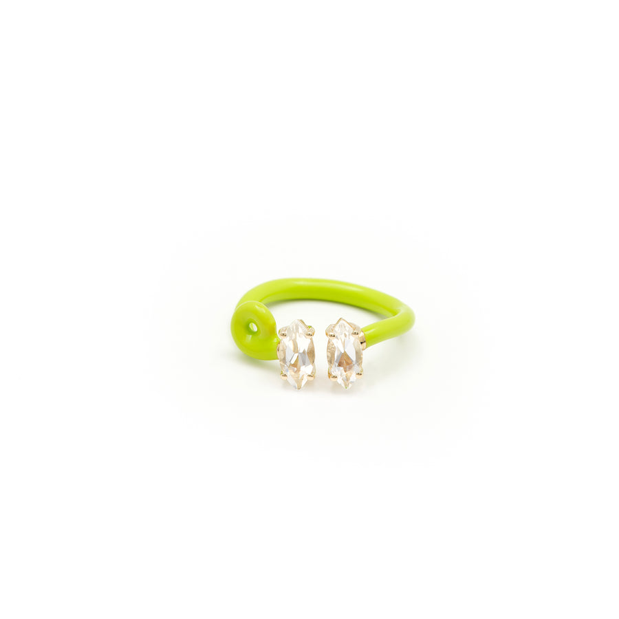 DOUBLE B VINE RING IN GREEN