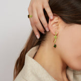 GERI EARRINGS IN LIME GREEN WITH TOURMALINE