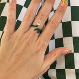 BABY VINE RING ~ IN EMERALD GREEN