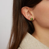RAVEN EARRINGS IN LIME GREEN WITH TOURMALINE