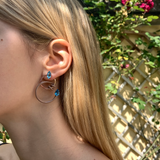 SINGLE CURL VINE EARRINGS ~ IN WARM TAUPE
