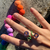 DOUBLE OCTAGON RING ~ IN GREEN