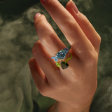KIM RING IN LIME GREEN WITH TOURMALINE
