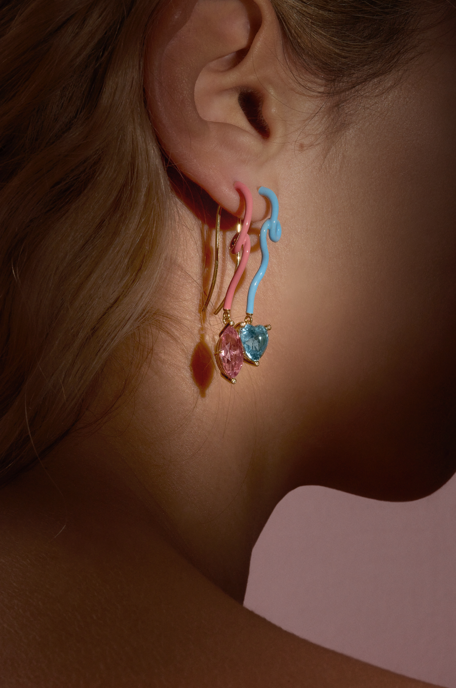 ALICIA EARRINGS IN LIGHT PINK WITH PINK TOURMALINE