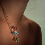 KAT NECKLACE IN BABY BLUE WITH AQUAMARINE