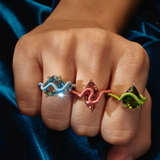 USAGI RING IN BABY BLUE WITH AQUAMARINE