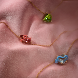 KAT NECKLACE IN BABY BLUE WITH AQUAMARINE
