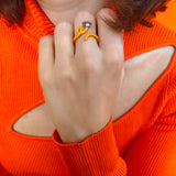 BABY VINE  RING ~ IN ORANGE