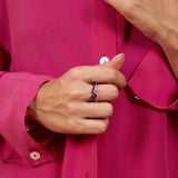 WAVE STACKING RING ~ IN PINK