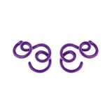 LONG WAVE EARRINGS IN PURPLE