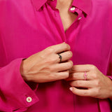WAVE STACKING RING ~ IN PINK