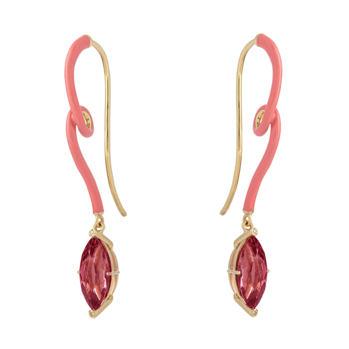 ALICIA EARRINGS IN LIGHT PINK WITH PINK TOURMALINE