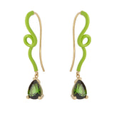 GERI EARRINGS IN LIME GREEN WITH TOURMALINE
