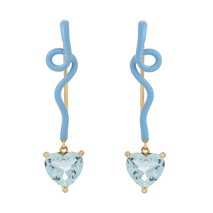 GWEN EARRINGS IN BABY BLUE WITH AQUAMARINE