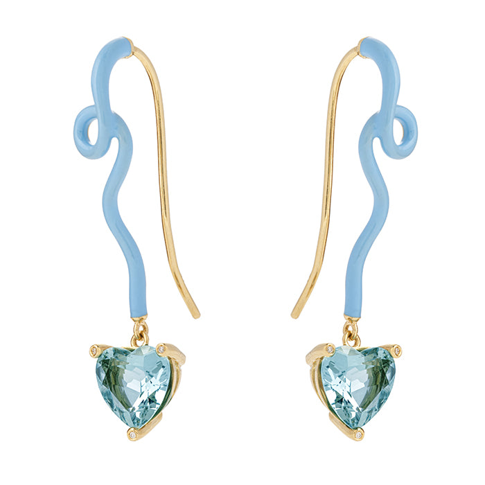 GWEN EARRINGS IN BABY BLUE WITH AQUAMARINE