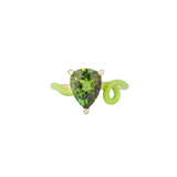 KIM RING IN LIME GREEN WITH TOURMALINE