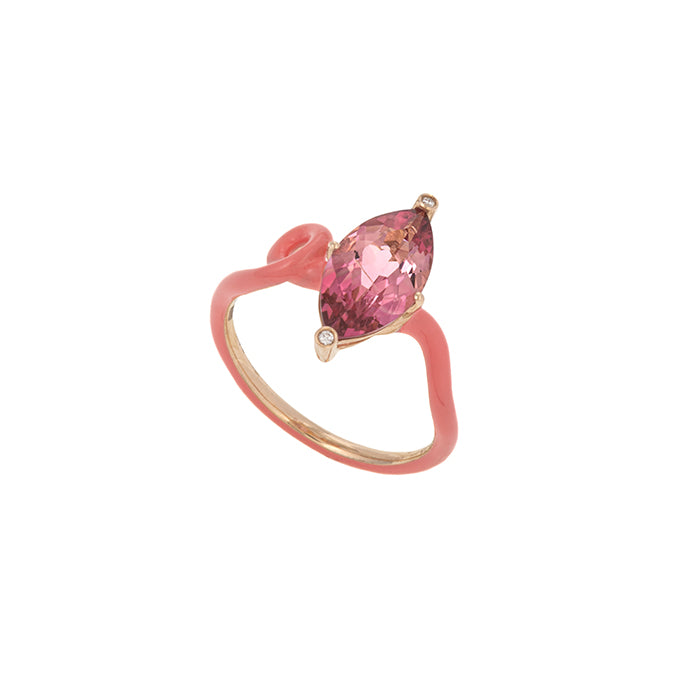 LISA RING IN LIGHT PINK WITH PINK TOURMALINE